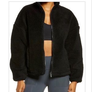 Alo Yoga Flurry Sherpa Faux Fur Teddy Jacket Black S